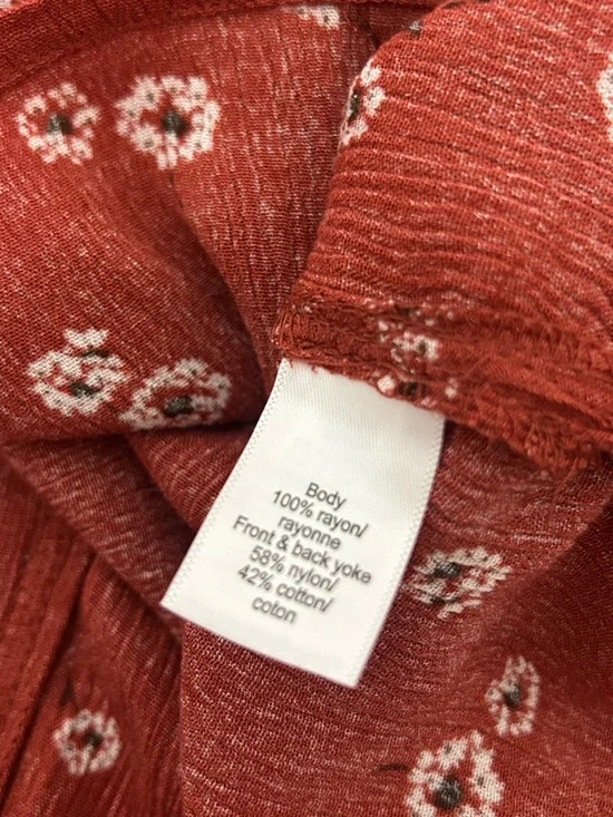 Maurices Women’s Floral Rust Sleeveless Tunic Top Blouse Size XL - Picture 6 of 6